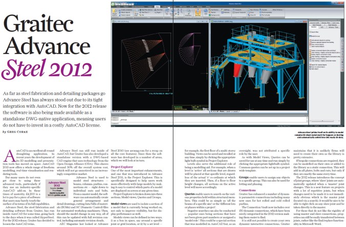AEC Magazine reviews GRAITEC Advance Steel 2012 AEC Magazine reviews GRAITEC Advance Steel 2012