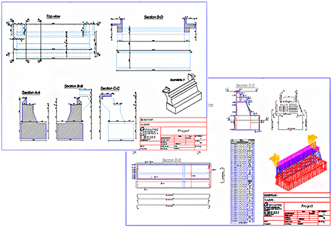 Reinforcement and formwork for complex shapes in Advance Concrete