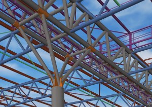 Advance Steel Project: Exhibition hall "P" in Brno Exhibition Center