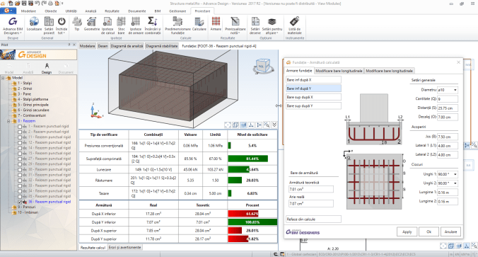 Presizing reinforced concrete footings directly in Advance Design