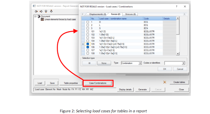 Range Tabular Form Example Results in tabular form in Advance Design | Civil Engineering Software ...